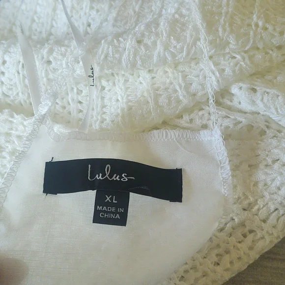 Lulu's White Born To Fly Knit Sweater Size XL - Picture 8 of 9